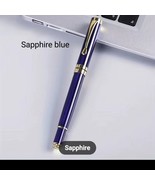 New Sapphire Blue Rollerball Pen with gold accents - $17.23 CAD