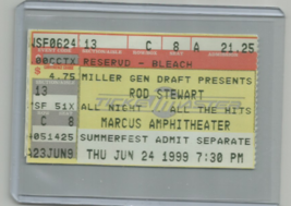 Rod Stewart Used Concert Ticket: Marcus Amphitheater, Milwaukee, Wi JUN/1999 - £11.15 GBP