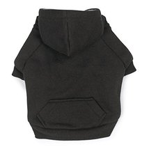 Zack &amp; Zoey Fleece-Lined Hoodie for Dogs, 20&quot; Large, Black - £23.82 GBP