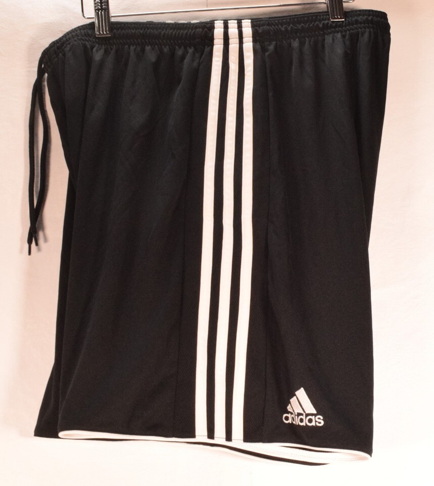 Adidas Mens Soccer Shorts White 3 Stripes Black 2XL FI4570 Item image 5