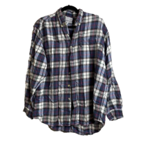 Columbia Sportswear Flannel Shirt Mens Large Blue Plaid Long Sleeve Button Up - £10.72 GBP