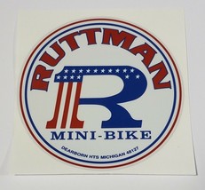 Vintage RUTTMAN Round &#39;R&#39; 4&quot; Minibike Decal Mini Bike, 75004 Glossy Finish - $6.99