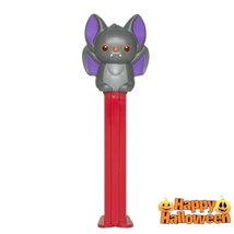 Halloween PEZ Candy Dispenser Bat with 3 Flavors Orange Raspberry Strawb... - £7.76 GBP