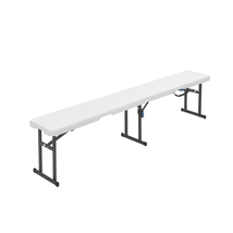 6 Foot Fold-In-Half Bench, Steel Frame, Indoor Outdoor, Includes Carry H... - $902.67 MXN