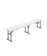 6 Foot Fold-In-Half Bench, Steel Frame, Indoor Outdoor, Includes Carry H... - $68.85 CAD