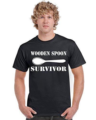 StickerDad Wooden Spoon Survivor Funny T-Shirt (Small) - $14.84