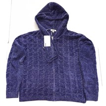Soft &amp; Comfy Womens Purple Metalic Hooded Zipped Up Sweater Sz Xs New Kensie - £8.65 GBP