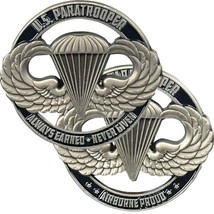 Army Paratrooper Airborne Proud Always Earned Never Given 1.75&quot; Challenge Coin - £27.96 GBP
