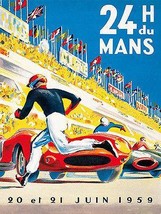 1959 24 Hours of Le Mans Race - Promotional Advertising Poster - $32.99