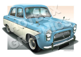 FORD 100E PERSONALISED ILLUSTRATION OF YOUR 107E ANGLIA POPULAR PREFECT ... - $26.24