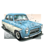 FORD 100E PERSONALISED ILLUSTRATION OF YOUR 107E ANGLIA POPULAR PREFECT ... - $35.88 CAD