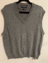 Brooks Brothers Cashmere Sweater Vest- Charcoal Gray Scottish 3 Ply-Men&#39;... - £23.74 GBP