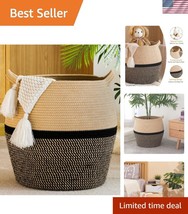 Large 17&quot; Cotton Rope Storage Basket - Stylish Nursery &amp; Living Room Org... - $43.50