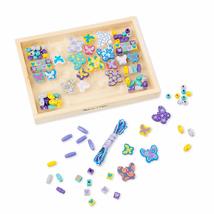 Melissa &amp; Doug Created by Me! Butterfly Beads Wooden Bead Kit, 120+ Bead... - $14.58