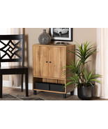 Sylvia Dark Brown 2-Door Entryway Shoe Storage Cabinet w/Bottom Shelf - $2,319.34 MXN