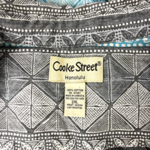 Tribal Native Tapa Cooke Street XXL Hawaiian Shirt 2XL Mens 56 x 32 Cotton Aloha - £28.07 GBP