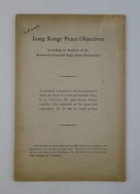 1941 Long Range Peace Objective Roosevelt-Churchill 8 Point Declaration ... - $19.79