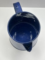 Enamel Ware Cowboy Coffee Pot Blue Speckled Kettle Camp Vintage - $21.90