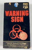 Vintage Warning Sign - VHS Rated: R - Recorded in Hi-Fi 1989 - CBS FOX - £13.70 GBP