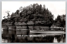 Wisconsin Dells RPPC Dawn at Lone Rock Real Photo Postcard J25 - $7.95