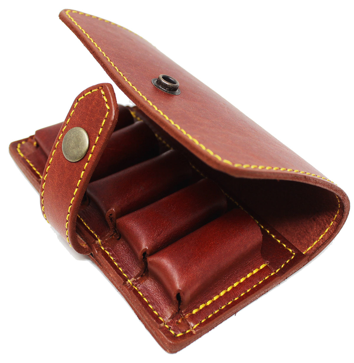 Full-Grain Leather 5-Loop Belt Ammo Cartridge Pouch Belt Attachment 111T... - $49.49