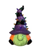 Mr. Christmas Halloween Witch Gnome 10&quot; Ceramic Purple Hat Vintage Decor... - €17,24 EUR