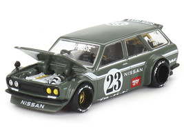 Datsun 510 Wagon V3 RHD (Right Hand Drive) Dark Green with Green Carbon Hood and - £25.94 GBP