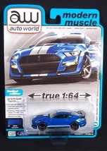 Auto World 2022 R4 Modern Muscle blue 2021 Shelby GT-500 NEW - £9.87 GBP