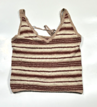 Free People Tank Top Large Striped Shirt Sweater Knit Oversized - £20.34 GBP