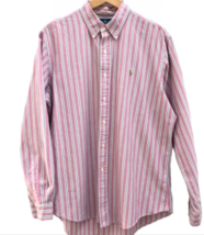 Men&#39;s Polo Ralph Lauren Oxford Stripe Shirt Pink XL NWT - £54.68 GBP