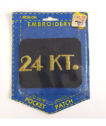 New Vintage Rainbow Novelty Co. Gold Metallic 24 KT. 2.5&quot; x 3.25&quot; Patch ... - $5.81