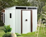 6Ft X 5Ft Outdoor Metal Storage Shed With Window, Outdoor Storage Shed W... - $663.99