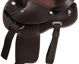 Western Cordura Trail Barrel Horse Wide Full QH Bars SADDLE Brown 4988-8... - £197.70 GBP