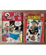 LOT VINTAGE De 2 Bandes Dessinées Charlton Blondie, Ponytail, Etc. 1970 - 1972 - $15.87