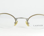 Vintage Lanvin Paris 1245 06 Antik Messing / Silber-Grau Brille 43-25-140mm - $96.22