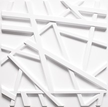 Dundee Deco 3D Wall Panels - Modern Trusan Paintable White PVC Wall Paneling for - £6.16 GBP+