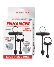 Enhancer Cockring 2 Pack - Black - £27.43 GBP