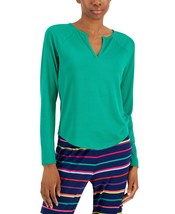 Jenni Women&#39;s Split-Neck Pajama Top, - Racing Green - $11.75