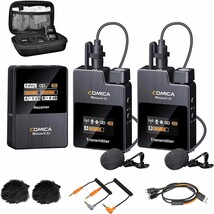 Comica Wireless Lavalier Microphone, Boomx-D2 2.4G Compact Wireless Lapel - $128.99