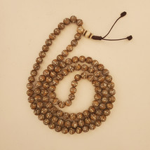 Tibetan Buddhist Buddha Eye Carved on Conch 108 Prayer Beads 8mm - Made ... - $59.99