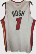 Chris Bosh #1 Miami Heat NBA adidas White Red Swingman Basketball Jersey 50 - £35.01 GBP