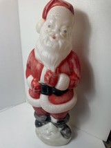 Vintage 1973 Carolina Enterprises 23&quot; Blow Mold Santa Claus Light Up Xmas Decor - $14.01