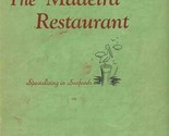 The Madeira Restaurant Menu Gulf Boulevard Madeira Beach Florida 1950&#39;s - £37.15 GBP