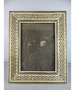 Vintage Decorative Middle Eastern Khatam Inlaid Wooden Frame E34 - $1,562.17 MXN