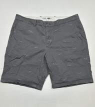 Old Navy Shark Shorts Ultimate Slim Men Size 40 (Measure 39x10) Gray Chino - £10.66 GBP