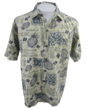 Pacific Scene vintage Men Hawaiian camp L shirt pit to pit 25 aloha tropical - £15.81 GBP
