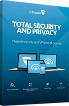 F-SECURE Total Security And Privacy 2021 - For 10 Pc Devices - 1 Year Download - £32.64 GBP
