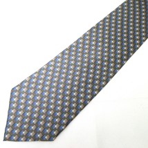 Van Heusen Steel, Blue & Gray Squares Silk Stain Resistant Tie 58" x 4" - £12.72 GBP