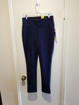 NWT Andrew Marc Soft Stretch Faux Suede Pull On Pant Navy Blue Size S 29&quot; Inseam - £17.40 GBP