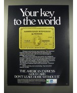 1990 American Express Gold Card Ad - Your key to the world - £14.78 GBP